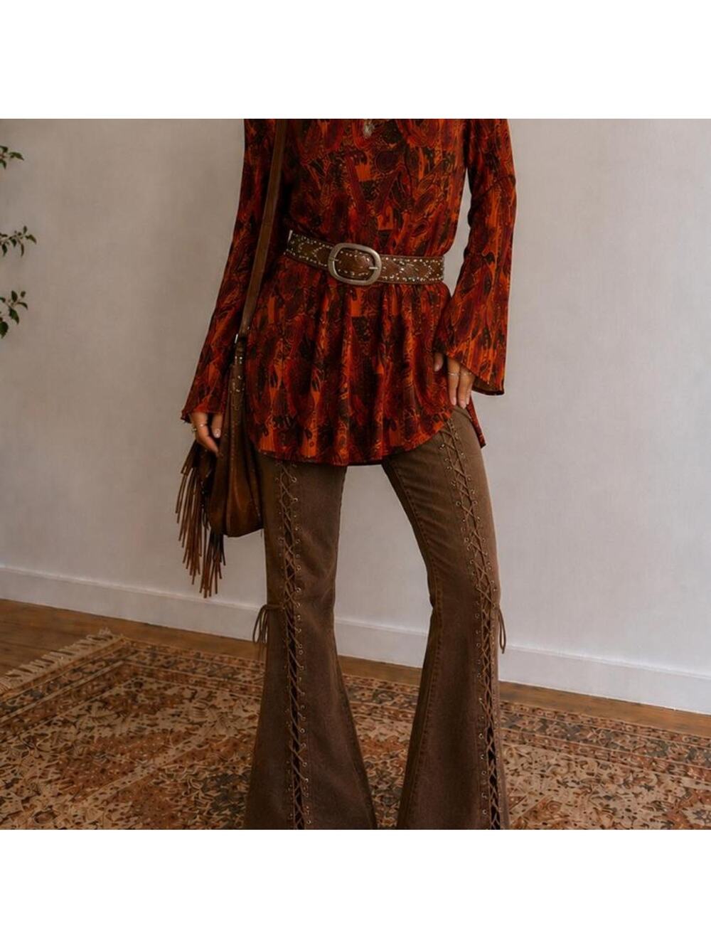 Deadstock vintage Vtg y2k boho hippie paisley festival tunic blouse